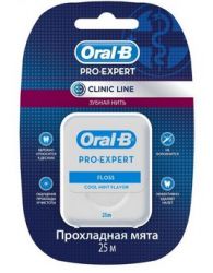 Орал-Би нить зубная Pro-Expert Clinic Line Прохладная мята 25м