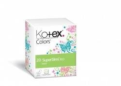 Котекс прокладки ежедневные colors super slim deo 20шт