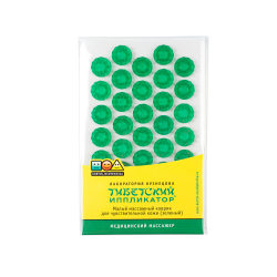 Иппликатор Кузнецова Тибетский малый массажный коврик зеленый 12х22см