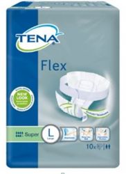 ТЕНА Флекс Супер L дышащие поясные подгузники для взрослых 10 штук (TENA Flex Super L)