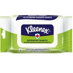 Клинекс салфетки влажные protect антибактериальные 40шт
