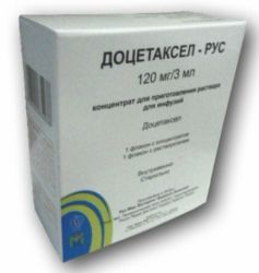 Доцетаксел-Рус концентрат для раствора 40мг/мл 3мл №1 флакон