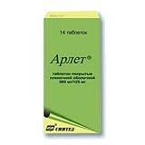 Арлет 500мг+125мг №14 таблетки