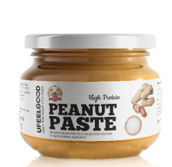 Паста арахисовая UFEELGOOD RAW с морской солью и кусочками арахиса 200гр