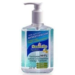 Санитель гель для рук антисептический без отдушки с витамином Е 250мл
