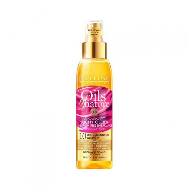 Сухое масло+регенерирующая сыворотка д/лица и тела Evelineoils of nature
