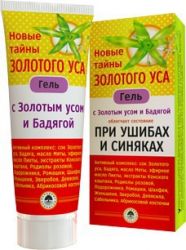 Новые тайны золотого уса гель при ушибах и синяках 75мл