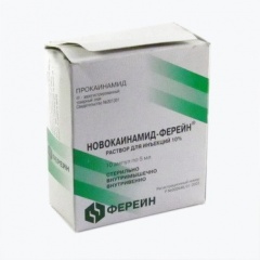 Новокаинамид-Ферейн 100мг/мл раствор для инъекций 5мл №10 ампулы