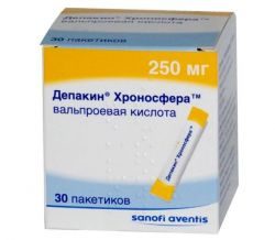 Депакин хроносфера 250мг №30 пор.