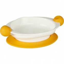 Пиджен тарелка с нескользящими ручками на подставке