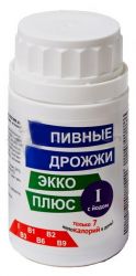 Дрожжи пивные с йодом №100 таблетки /Экко-плюс/