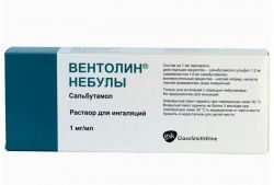 Вентолин Небулы раствор для ингаляций №20 ампулы