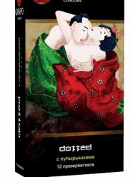 Канпо презервативы Dotted (с пупырышками) 12шт черная упаковка