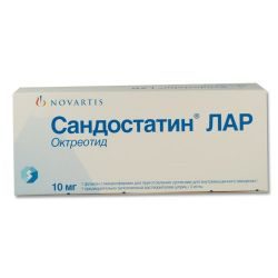 Сандостатин Лар микросферы для суспензии 10мг №1 флакон + растворитель + шприц