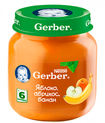 ГЕРБЕР пюре яблоко