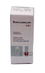 Ванкомицин 1г порошок для приг. раствора для инфузий №1 флакон