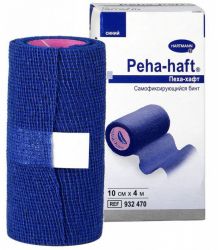 ХАРТМАНН/HARTMANN Пеха-хафт бинт фиксирующий когезивный синий 4м х 10см