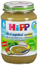 Хипп крем-суп овощной с брокколи и цыпленком с 6 мес 190г
