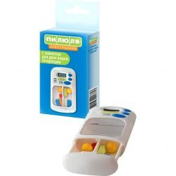 Пилюля таблетница электронная с таймером для двух видов продукции арт.3753