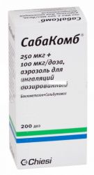 Сабакомб аэроз. д/ингал. 250мкг/доза+100мкг/доза 200доз