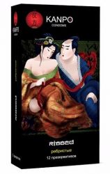 Канпо презервативы Ribbed (ребристые) 12шт черная упаковка