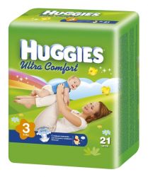 Хаггис подгузники Ultra Comfort (3) 5-9кг 21шт