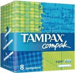 Тампакс тампоны Компак супер 8шт с аппликатором