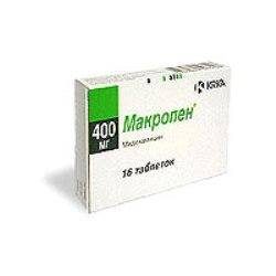 Макропен 400мг №16 таблетки