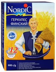 Нордик каша овсяные хлопья Геркулес финский Nordic 600г