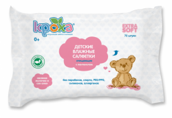 Кроха салфетки влажные очищающие с пантенолом №15