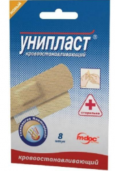 Пластырь унипласт кровоостанавл.n8