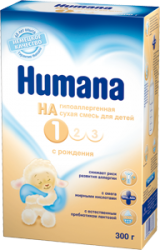 Хумана ГА 1 Гипоаллергенная смесь сухая молочная для детей 300г