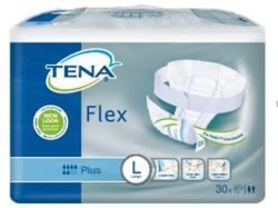 ТЕНА Флекс Плюс L дышащие поясные подгузники для взрослых 30 штук (TENA Flex Plus L)