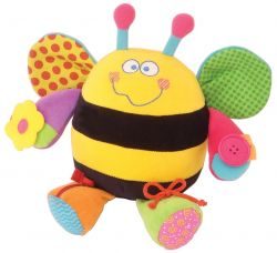 Мир детства игрушка обучающая Ученая пчела со шнуровкой и пуговицами