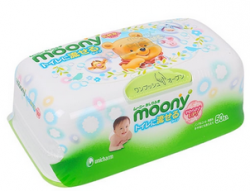 Муни салфетки влажные гигиенические для детей пластиковый контейнер 50шт