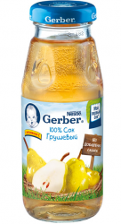 ГЕРБЕР сок грушевый с 4 мес 175г