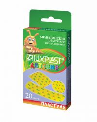 Пластырь luxplast ассорти детский полимерный цветной набор №20