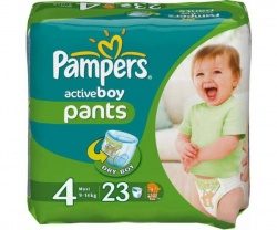 Памперс трусики Active Boy (4) 9-14кг maxi 23шт