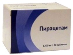 Пирацетам 1200мг №20 таблетки /Озон/