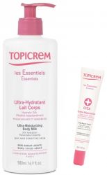 Топикрем набор молочко для тела ультраувлажняющее 500мл+Цика крем восстаналивающий