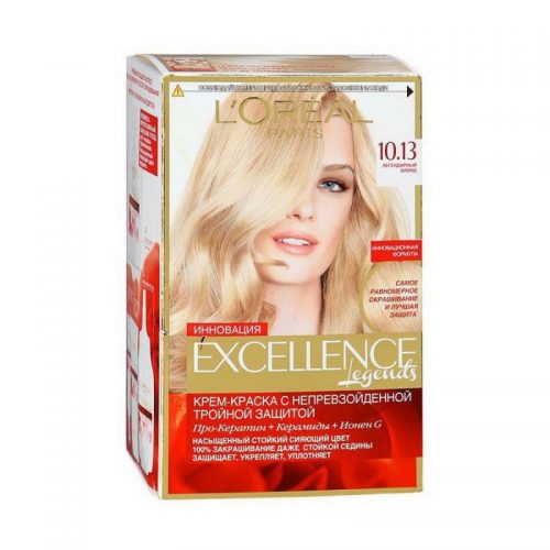 Краска для волос Loreal excellence тон 10.13 легендарный блонд