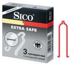 Сико презервативы Extrasafe с утолщенной стенкой 3шт