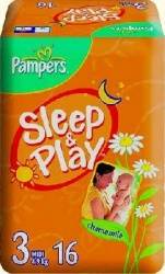 Памперс подгузники Sleep&Play (3) 4-9кг midi 16шт