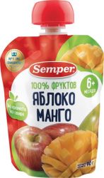 Сэмпер пюре яблоко и манго с 6 мес 90г