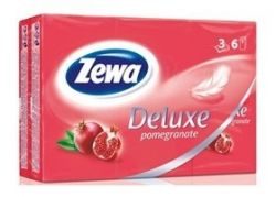 Зева платки носовые Делюкс гранат бумажные 10х10шт