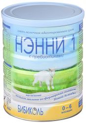 Нэнни 1 смесь молочная сухая с пребиотиками на основе козьего молока 800г