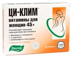 Эвалар Ци-Клим витамины для женщин 45+ №60 таблетки