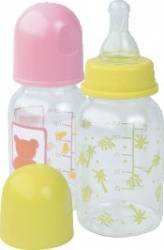 Курносики бутылочка пластиковая с силиконовой соской 125мл 0+
