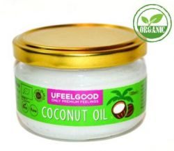 Кокосовое масло пищевое холодный отжим 300мл organic в стекле