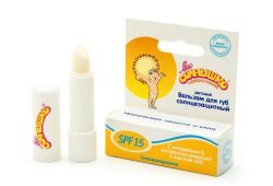 Мое Солнышко бальзам для губ детский солнцезащитный SPF15 2